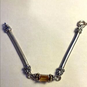 LAGOS Silver Bracelet with Citrine Stone